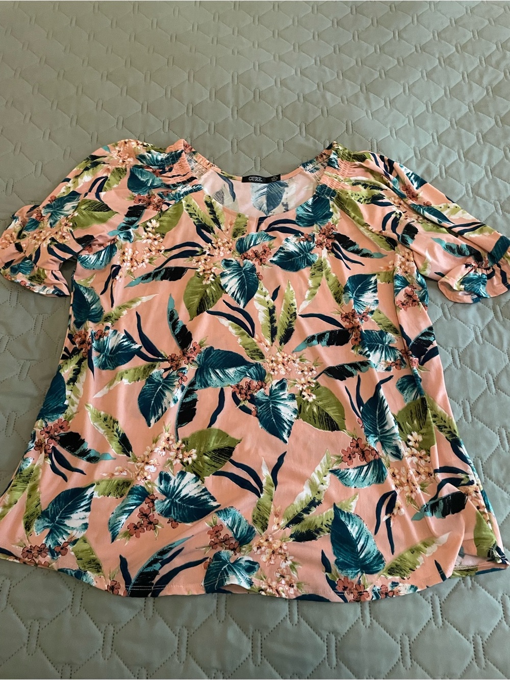 Tropical Short Sleeve Tunic